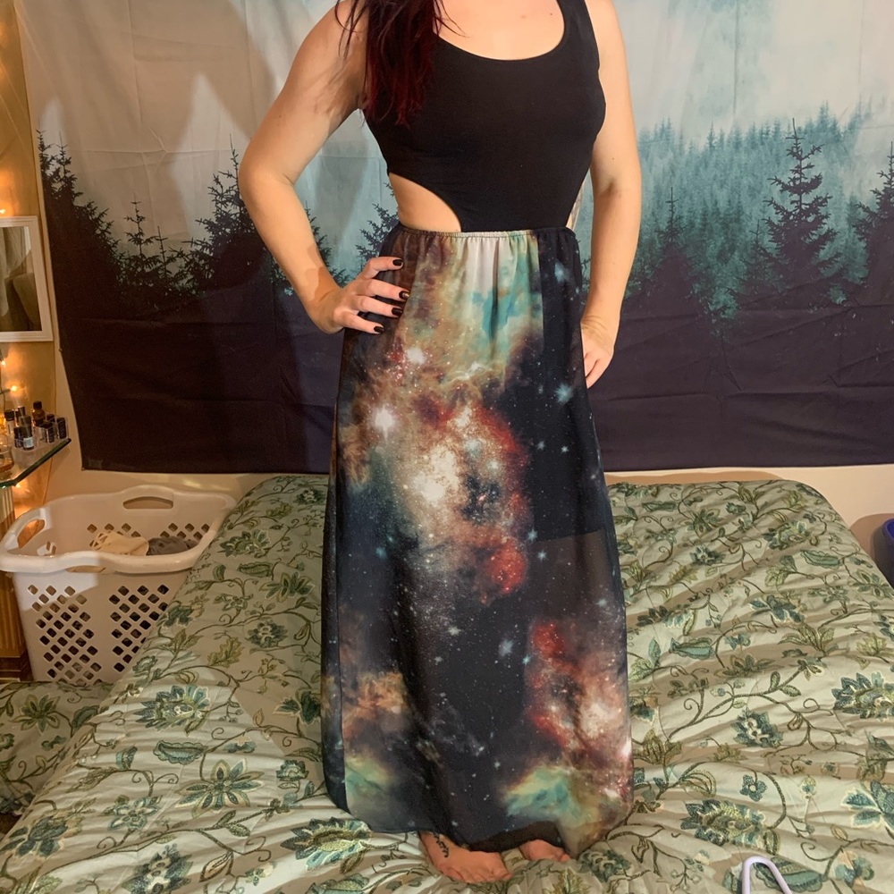Galaxy maxi dress